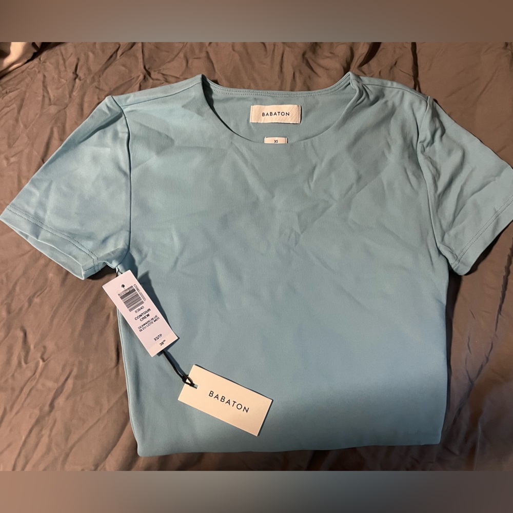 Babaton Seaward Blue Crop Top